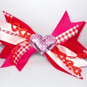🎀 8” Handmade Valentine Hair Bow 🎀